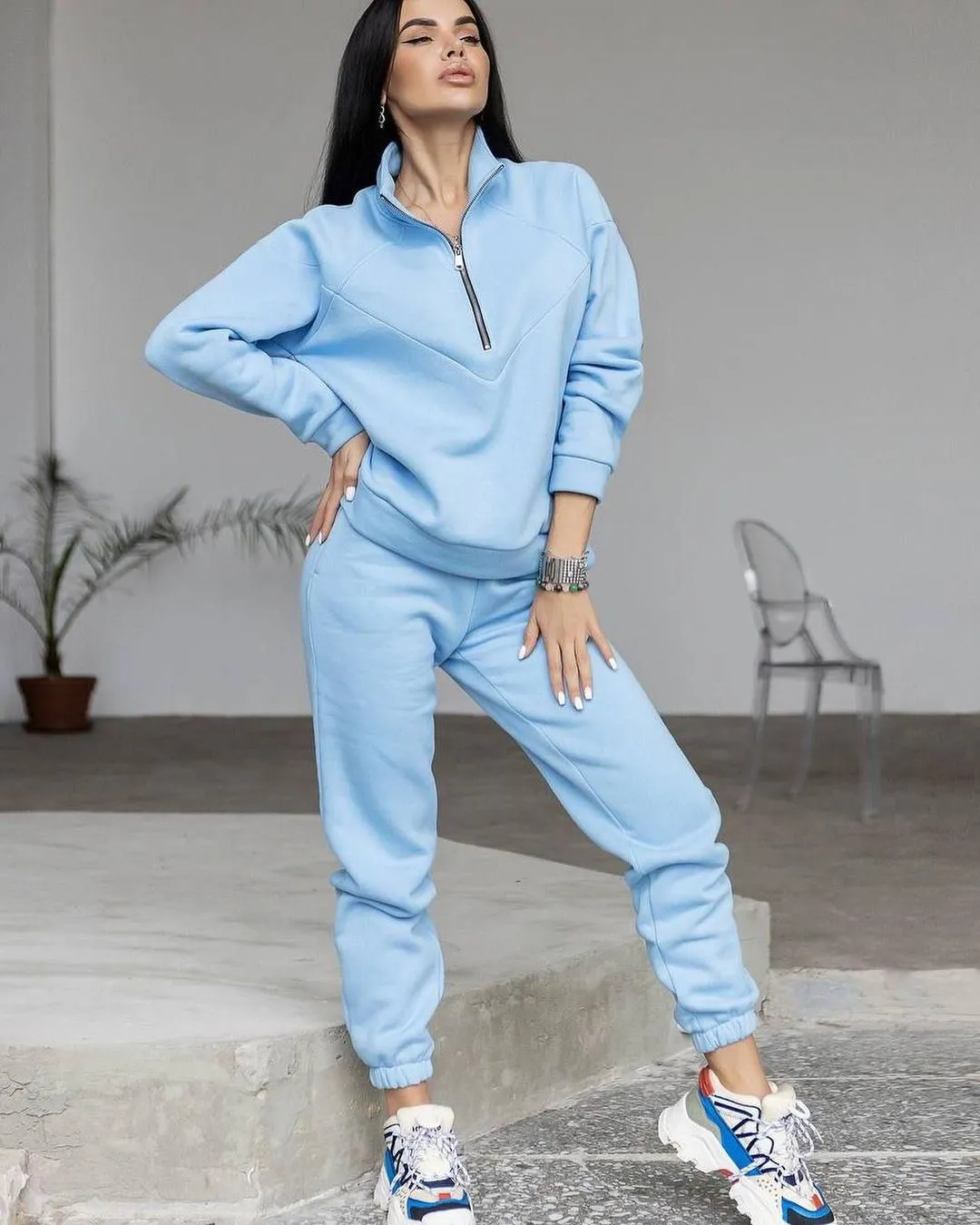 Conjunto Jay Moletom Camisola Zíper e Calça
