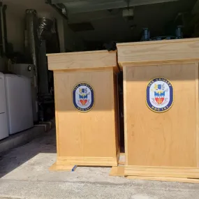 Custom Quarterdeck Wood Podium