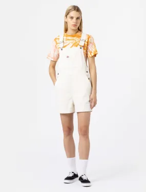 DICKIES - WOMENS DUCK CANVAS SHORT BIB STONEWASHED CLOUD