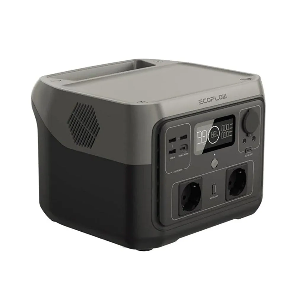 Ecoflow River 2 Max 500W Power Station 512 Wh - Grå