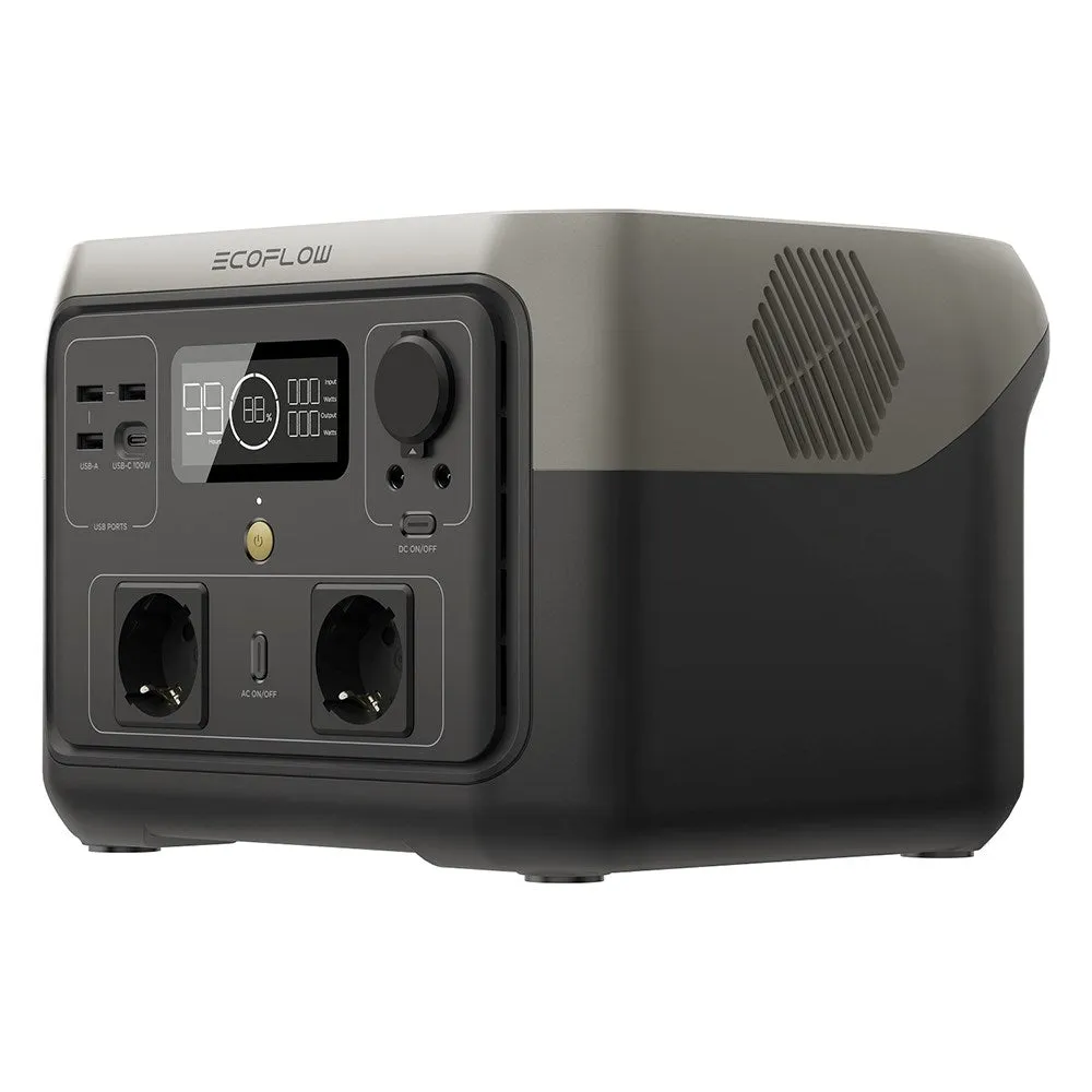 Ecoflow River 2 Max 500W Power Station 512 Wh - Grå