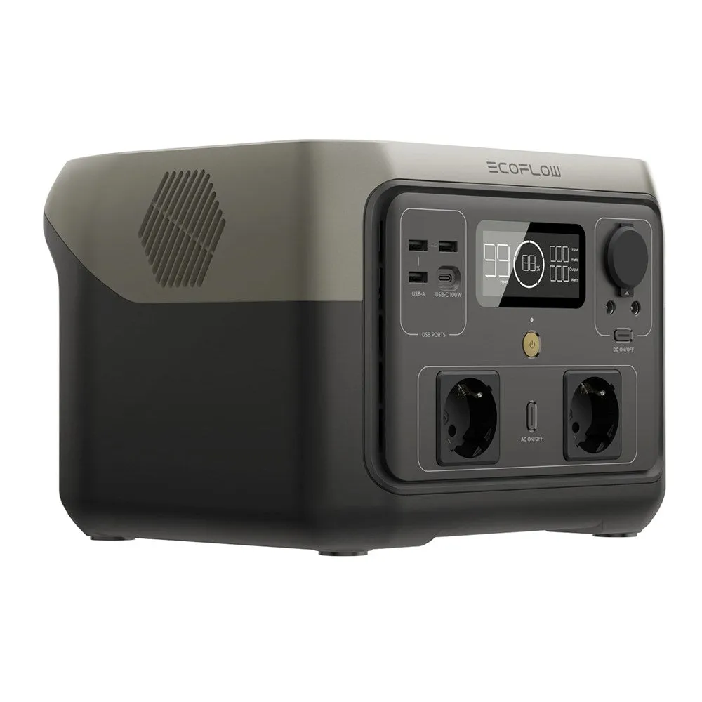 Ecoflow River 2 Max 500W Power Station 512 Wh - Grå