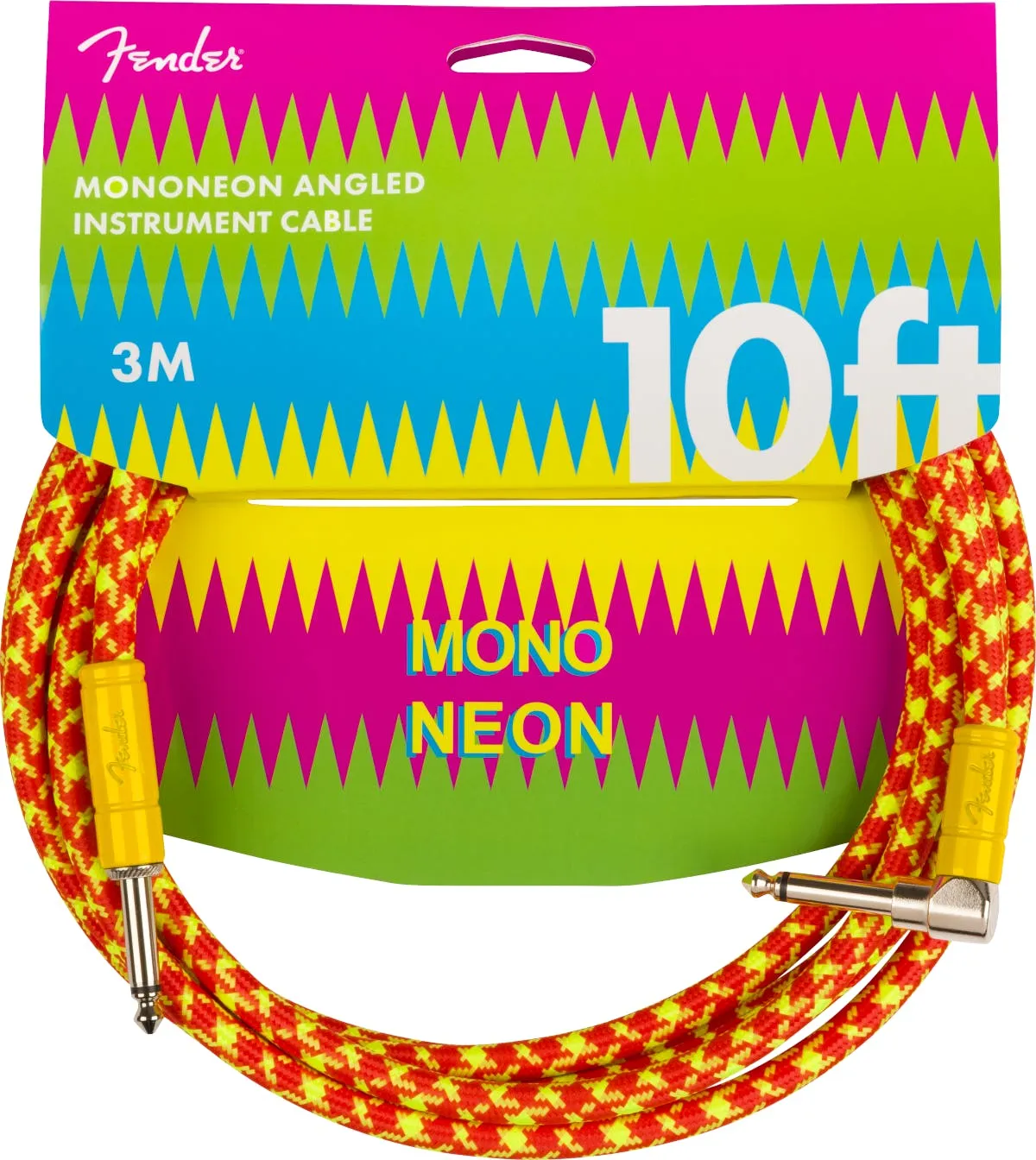 Fender Mono  Neon 10ft Instrument Cable