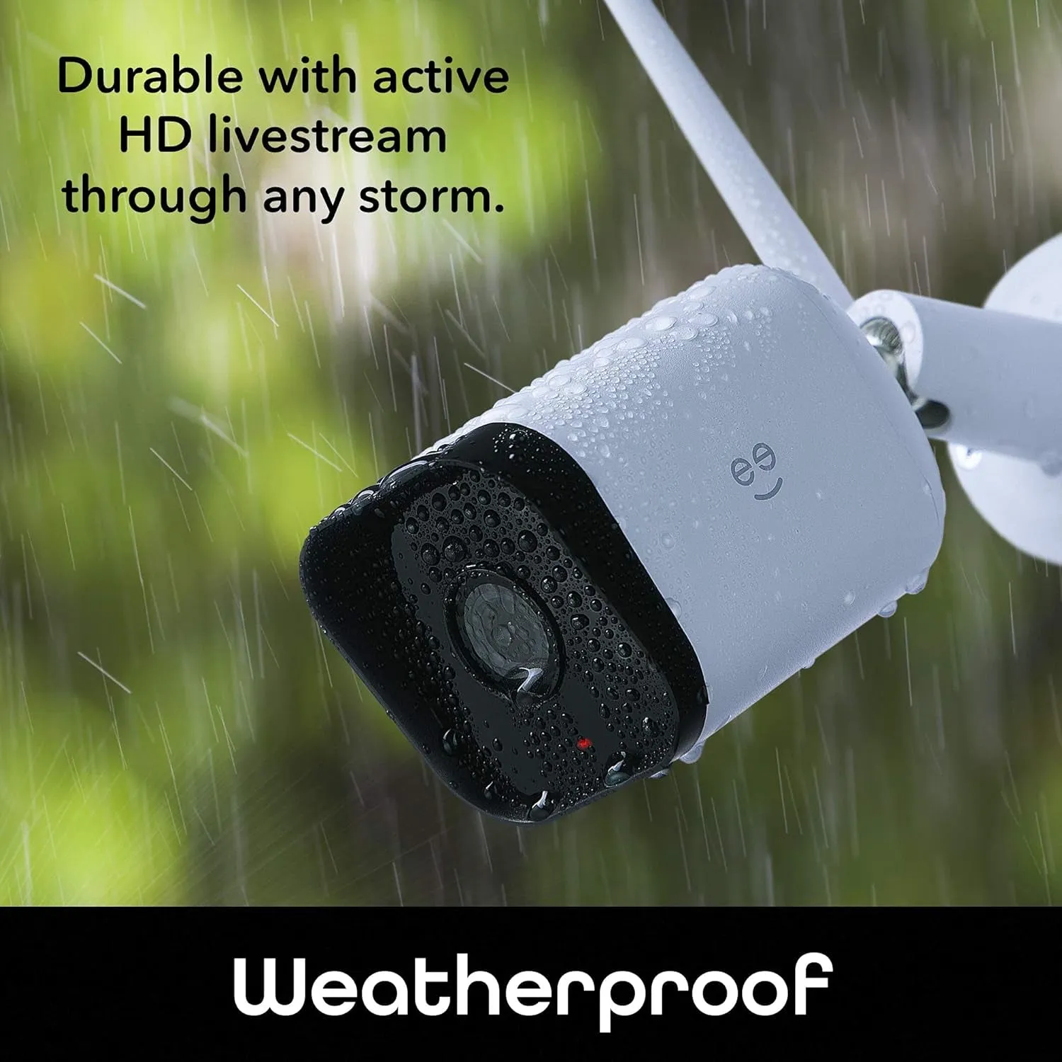 Hawk 3 Outdoor Camera for Home Security, Smart Surveillance, Wifi, Night Vision, Motion Alert, 2-Way Audio, 1080P HD, Works with Alexa, Google Home - 2 Pack