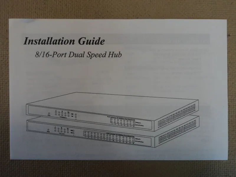 Hawking Technology 16 Port Dual Speed Network Hub 10 100 10/100 Mbps PN616DH -- New