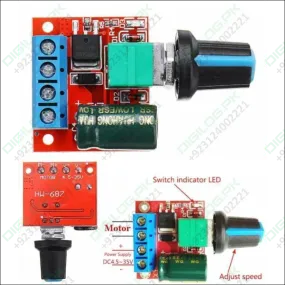 HW-687 5A Mini Dc Motor PWM Speed Controller Module Dc Dimmer