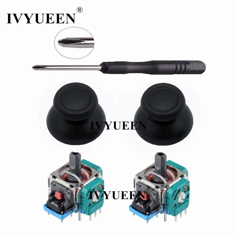 IVYUEEN 3D Analog Joystick Sensor Module Potentiometer & Thumb Stick for Sony PlayStation 4 PS4 Pro Slim Controller Repair Parts