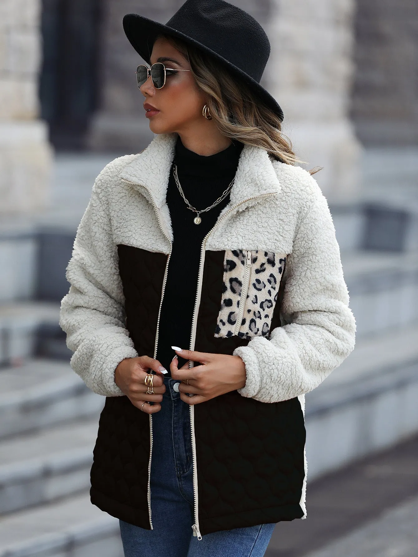 Jaqueta Animal Print Teddy