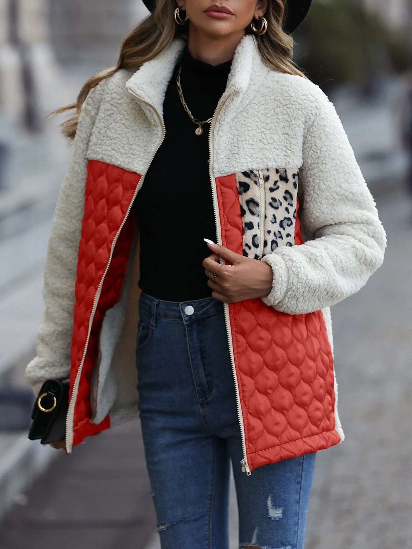 Jaqueta Animal Print Teddy