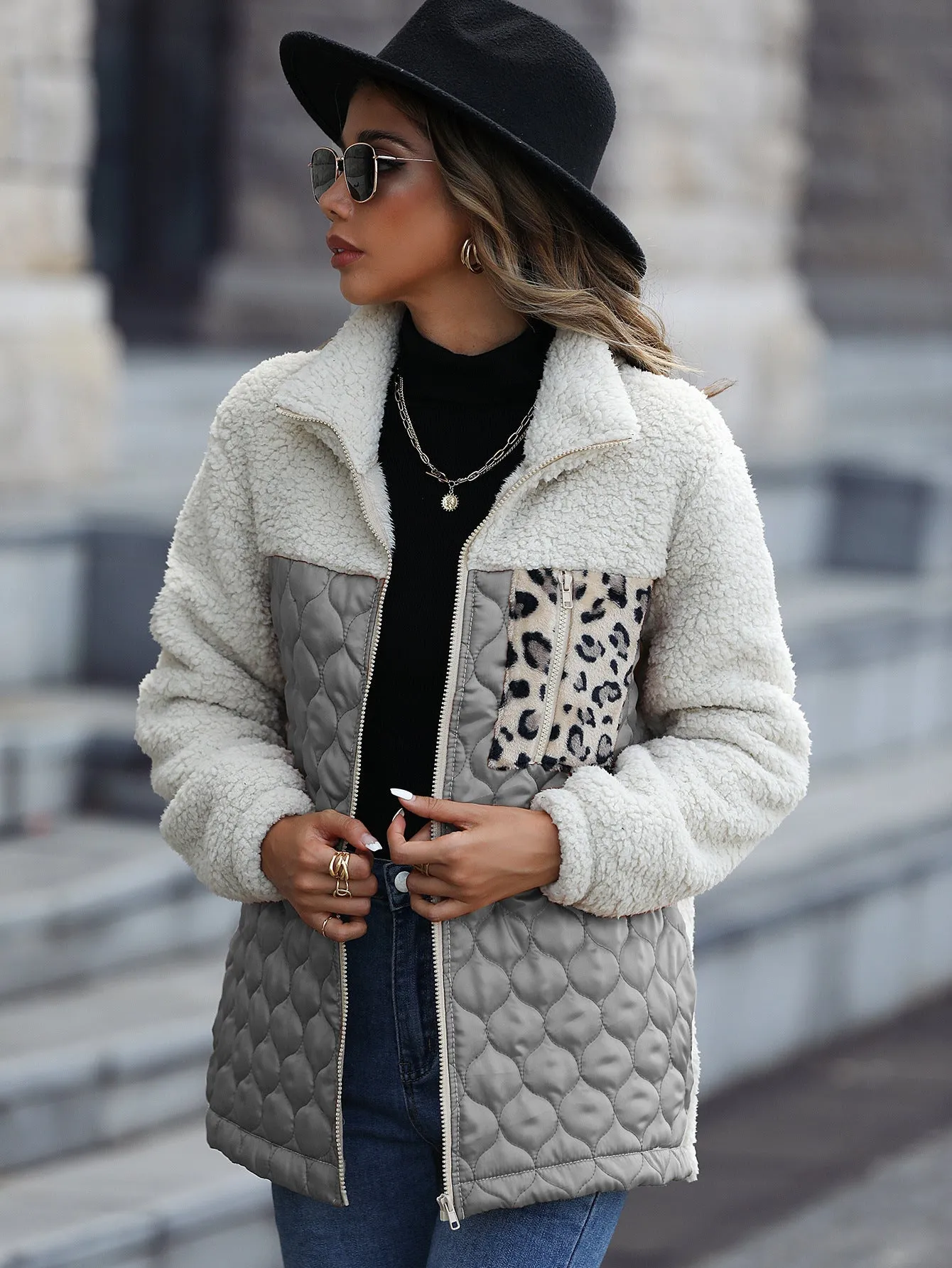 Jaqueta Animal Print Teddy