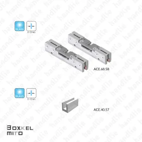 Kit ACE.68.58   ACE.40.57 - Para portas em vidro - 80kg