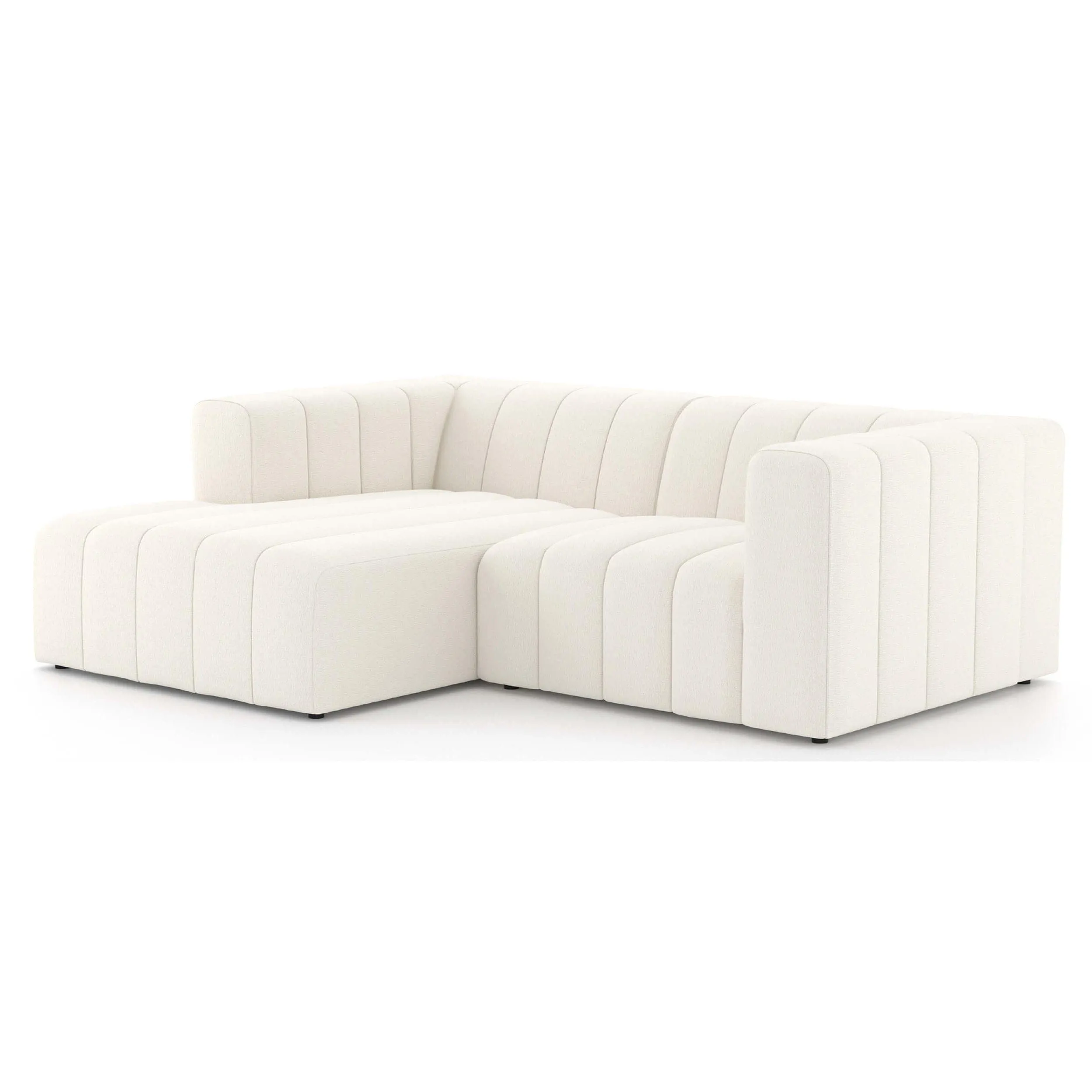 Langham Channeled Sectional, Fayette Cloud