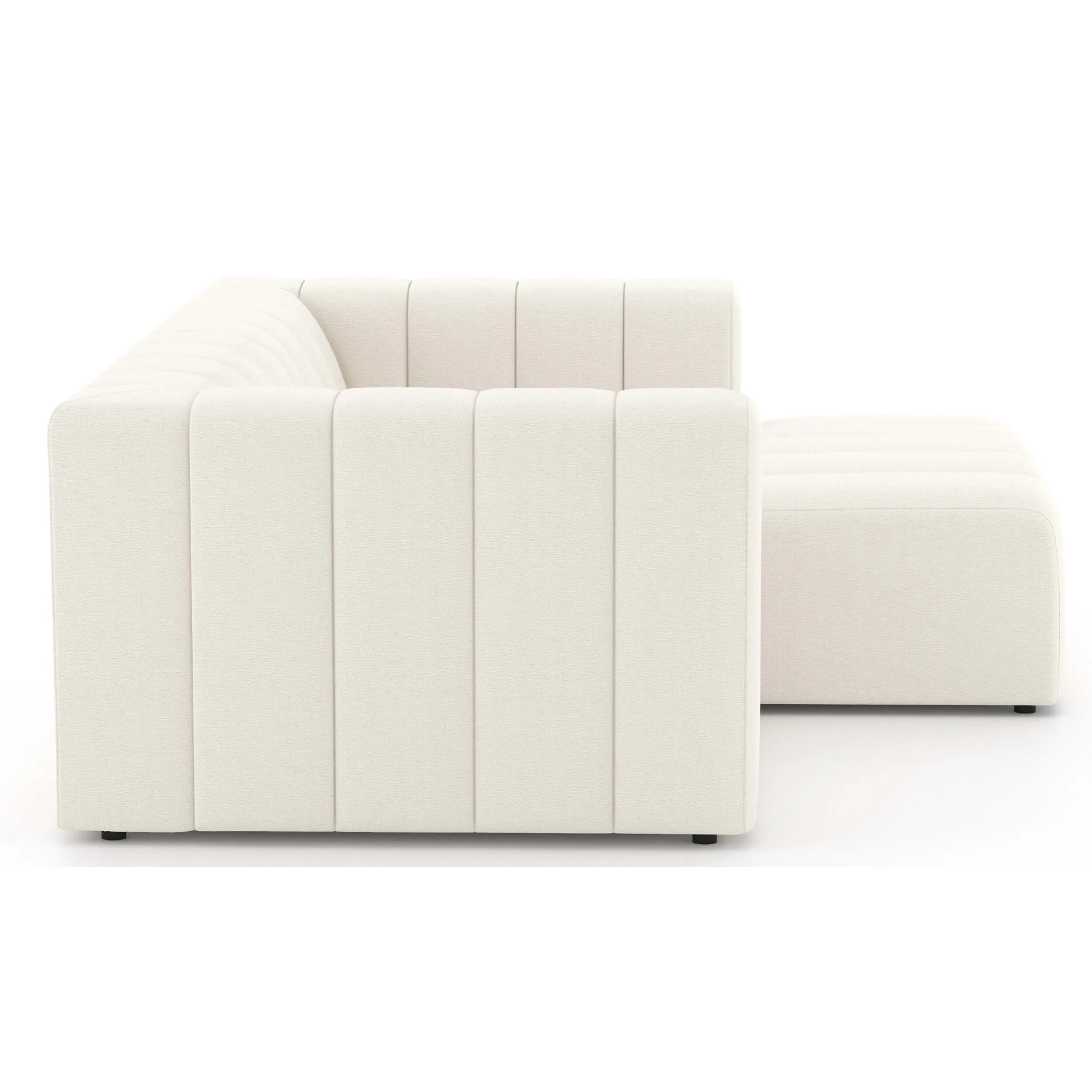 Langham Channeled Sectional, Fayette Cloud