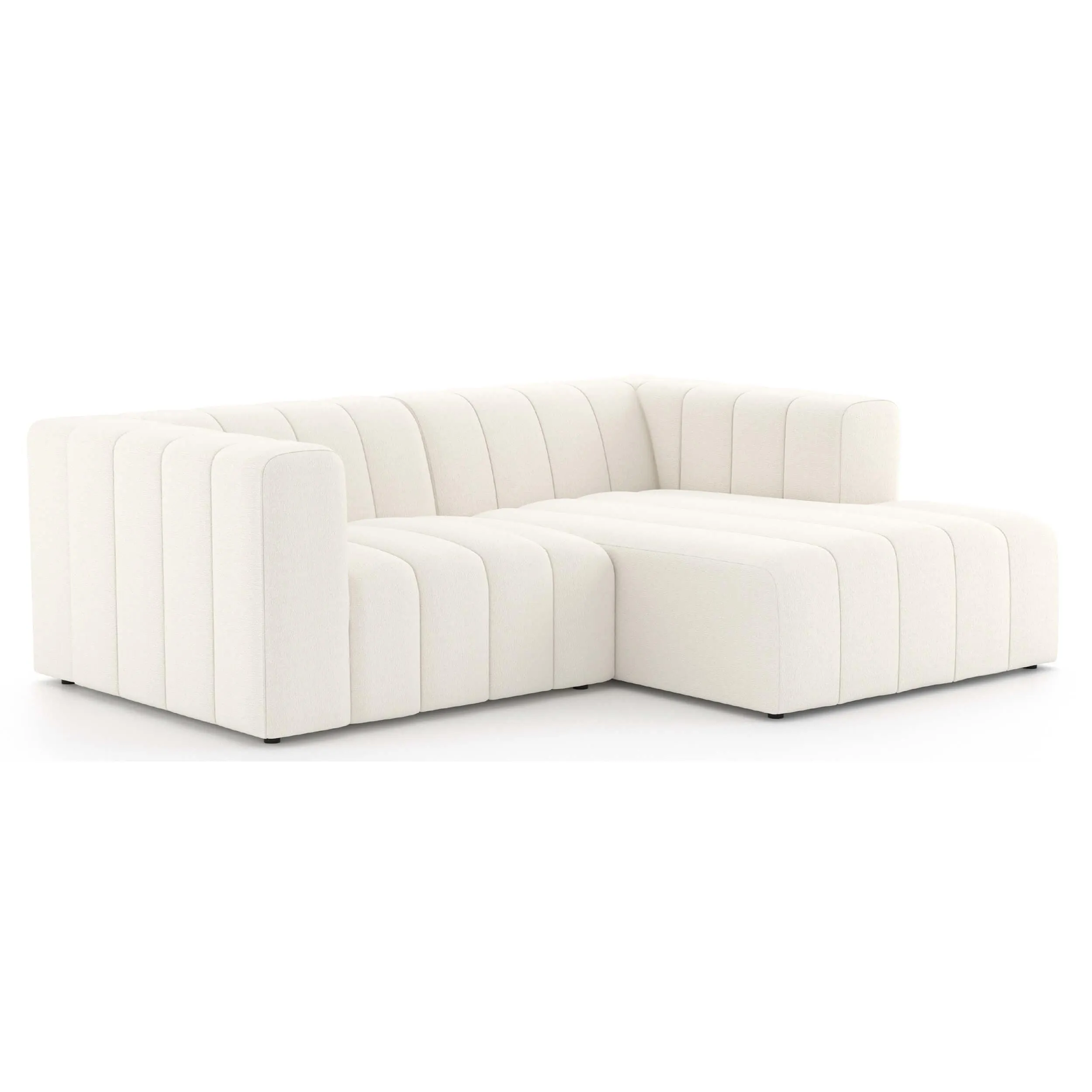Langham Channeled Sectional, Fayette Cloud