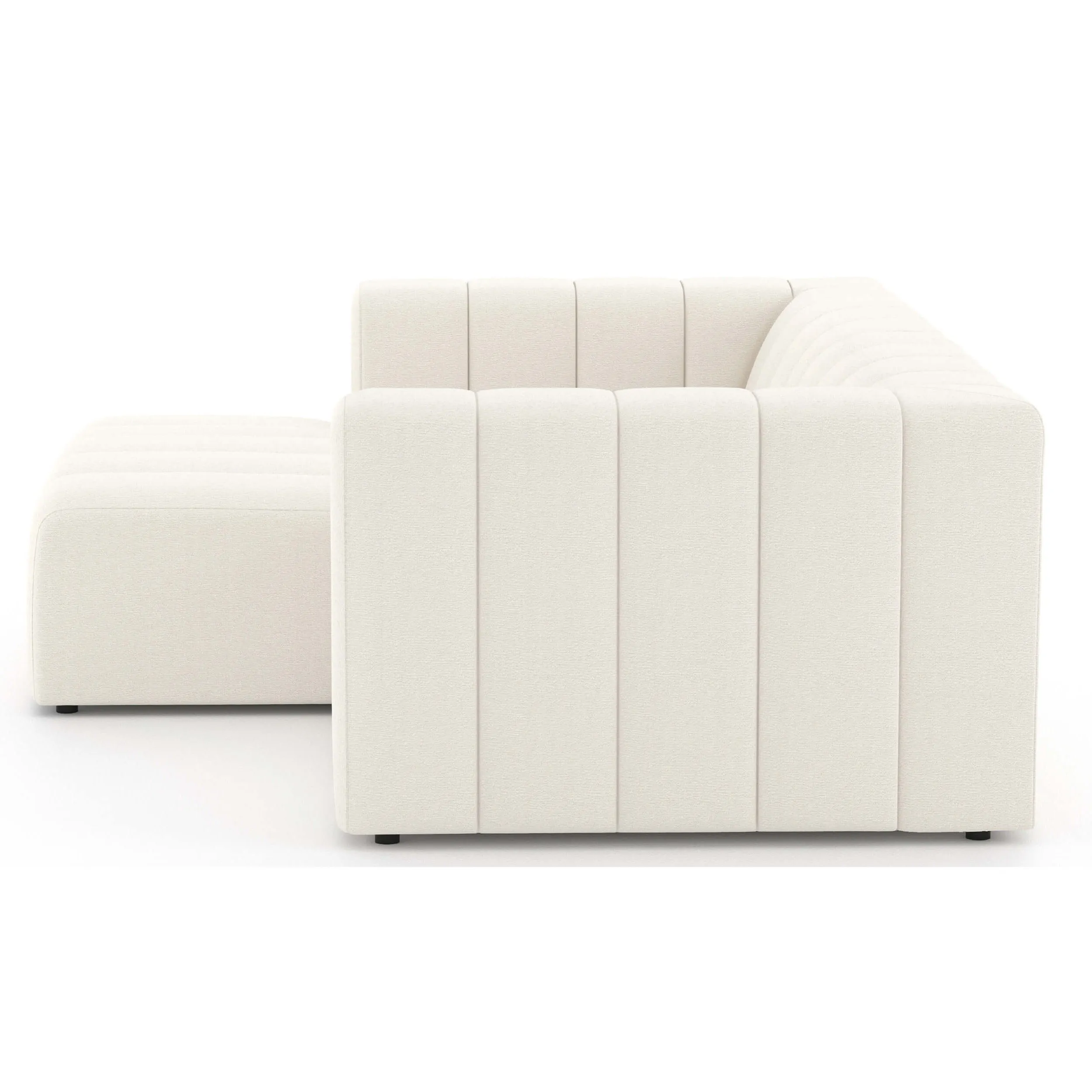 Langham Channeled Sectional, Fayette Cloud