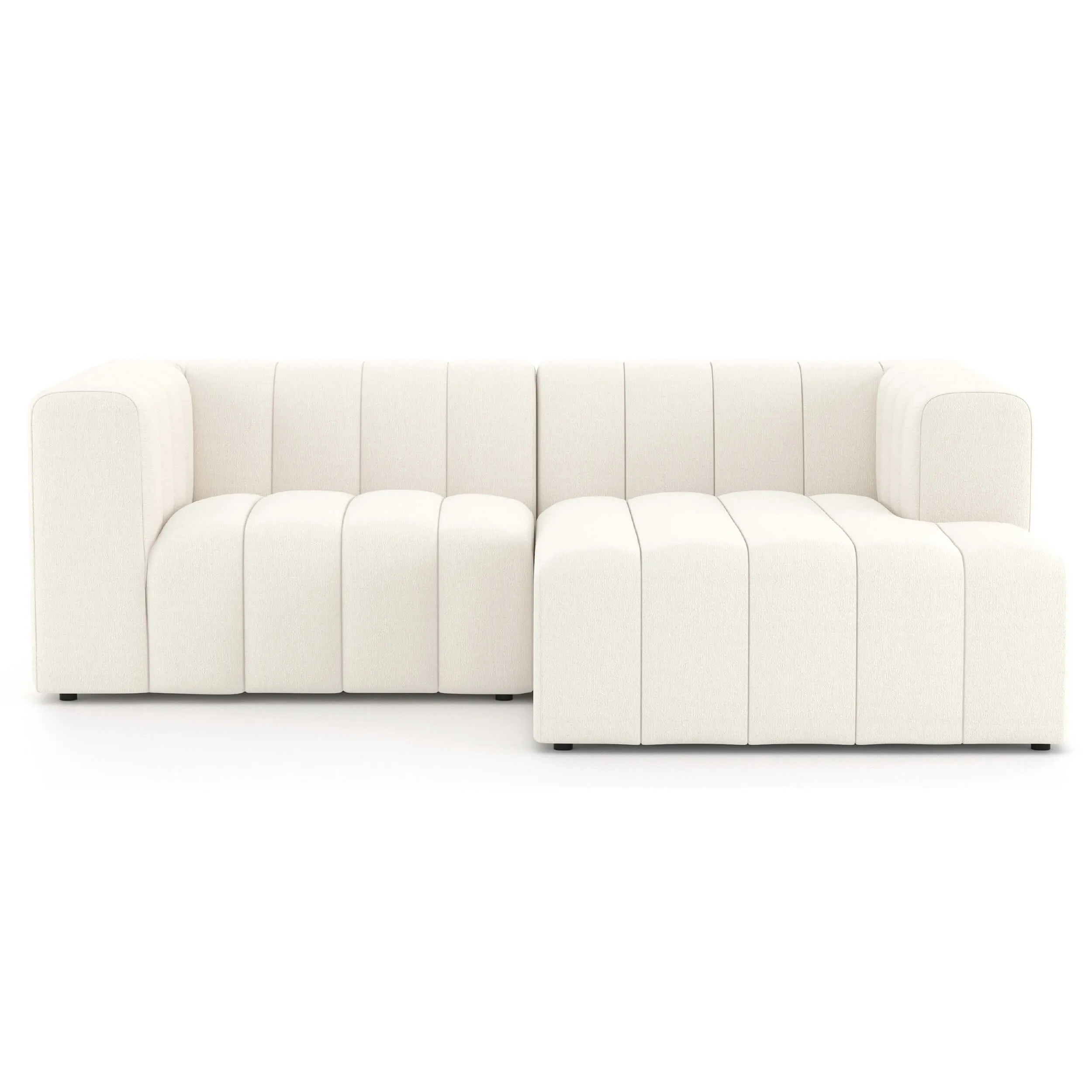 Langham Channeled Sectional, Fayette Cloud
