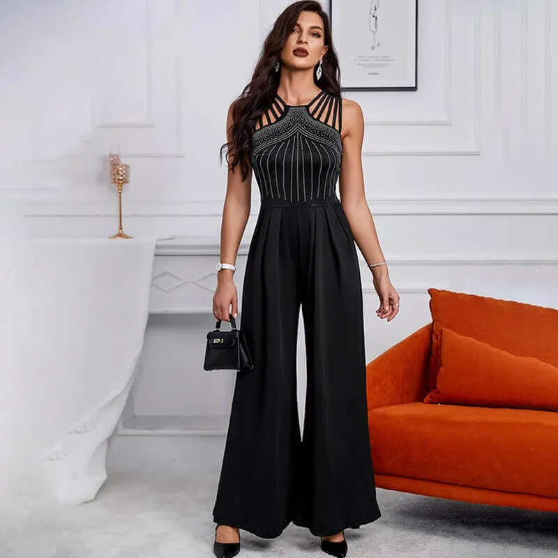 Macacão Luxo com Strass Regata