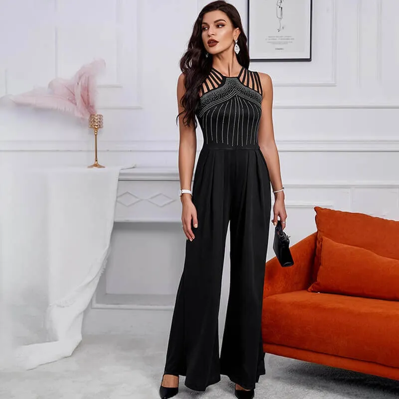 Macacão Luxo com Strass Regata