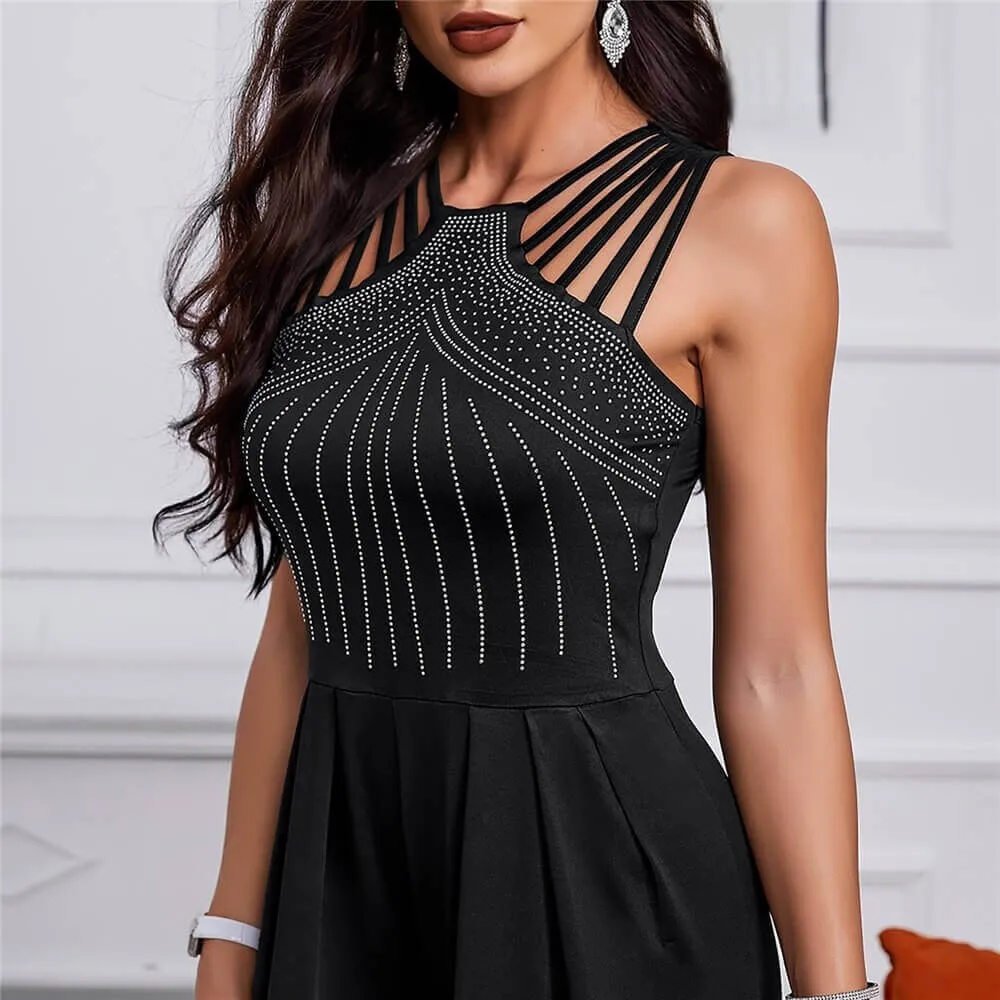 Macacão Luxo com Strass Regata