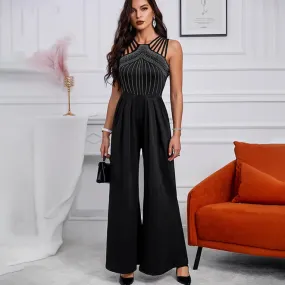 Macacão Luxo com Strass Regata