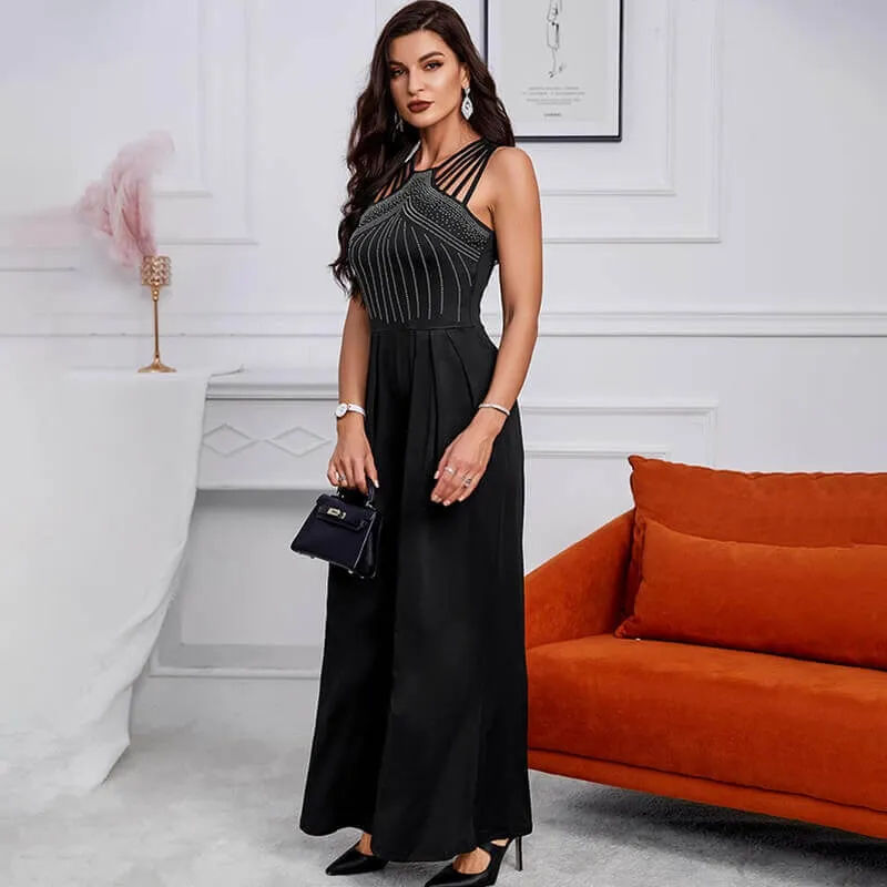Macacão Luxo com Strass Regata