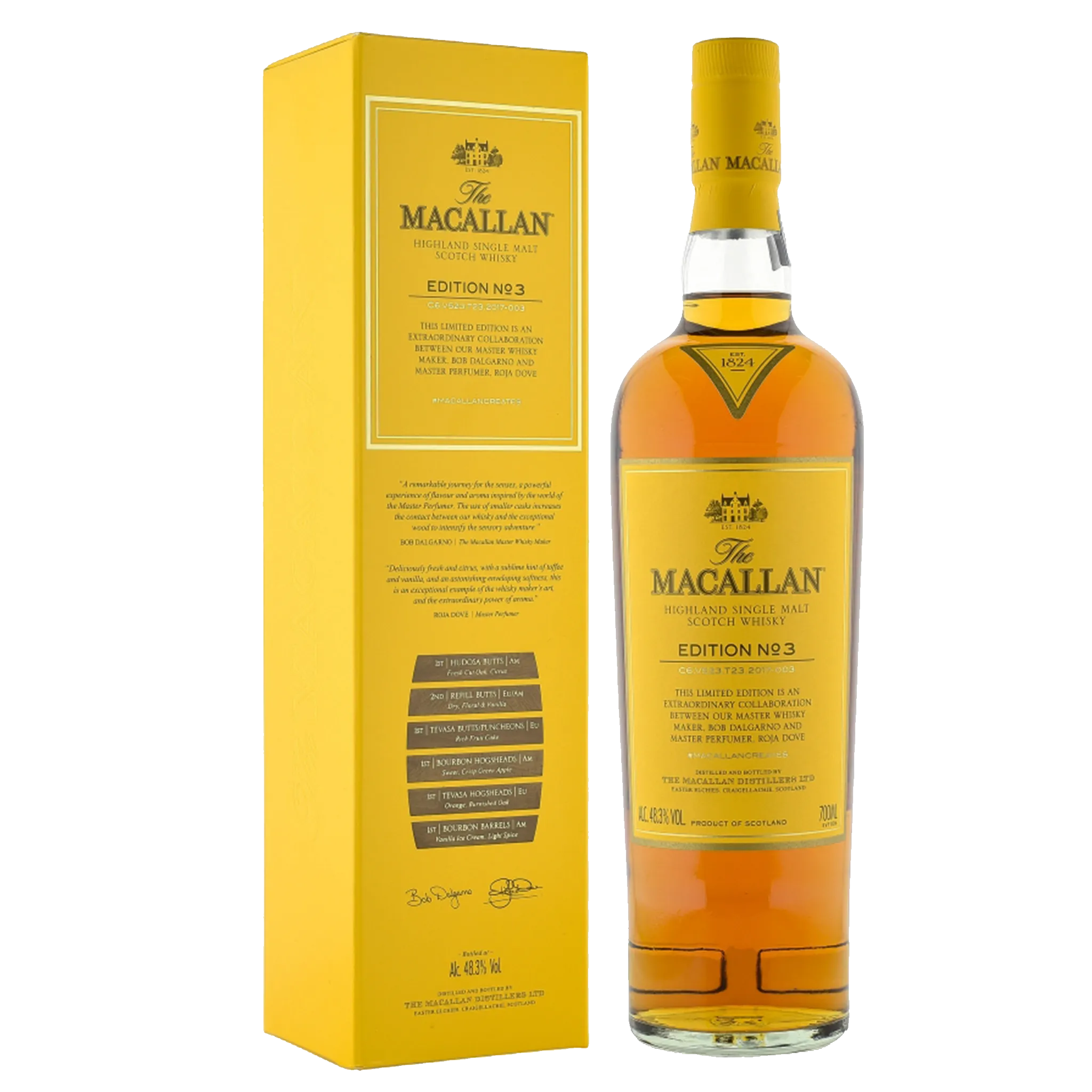 Macallan Edition No. 3 with Free Jim Murray Whisky Bible 2019 ABV 48.3% 70cl with Gift Box