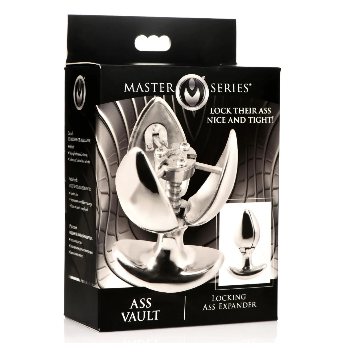 Master Series Ass Vault Locking Ass Expander Butt Plug Silver
