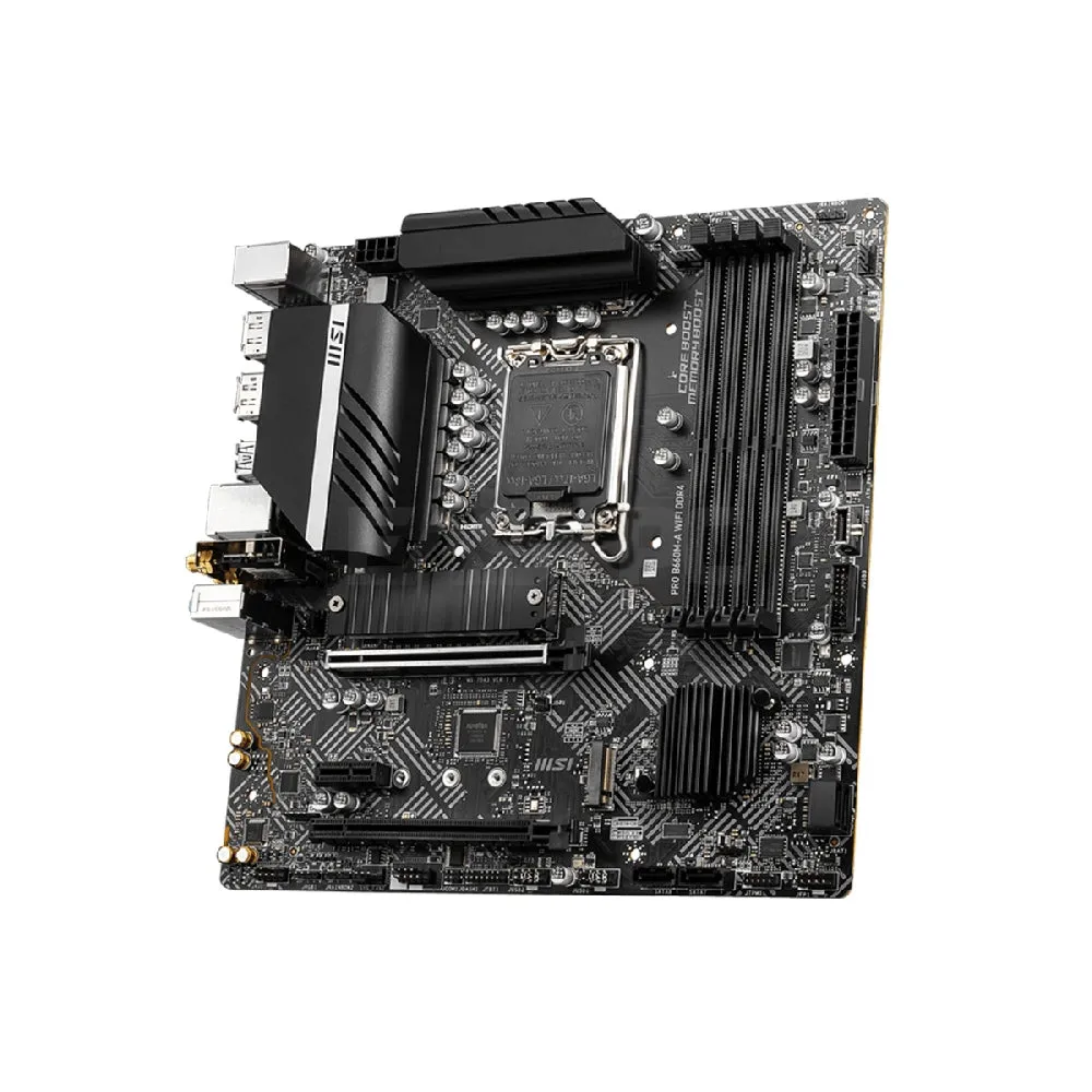 MSI Pro B660M-A WIFI Socket LGA 1700 Supports DDR4 Memory, up to 4800 (OC) MHz | Ddr4 Motherboard