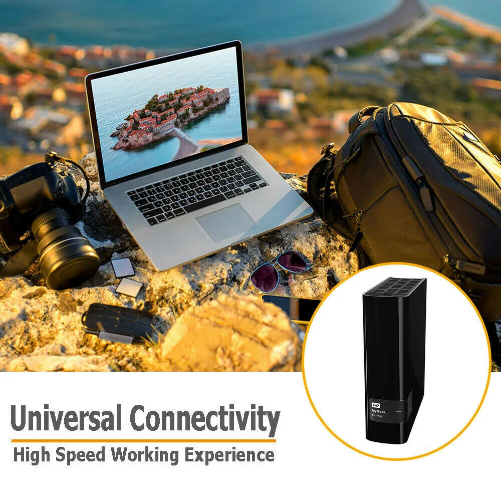 New WD My Book for Mac 2TB USB 3.0 Desktop External Hard Drive, WDBYCC0020HBK
