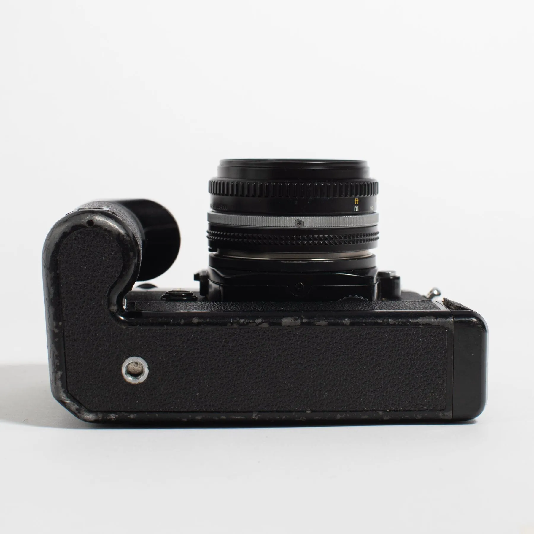 Nikon FE with 50mm f/1.8 lens and motor drive MD-11