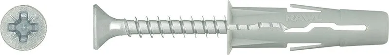 NYLON EXPANSION PLUG WITH SCREW 6MM 15 PER BAG
