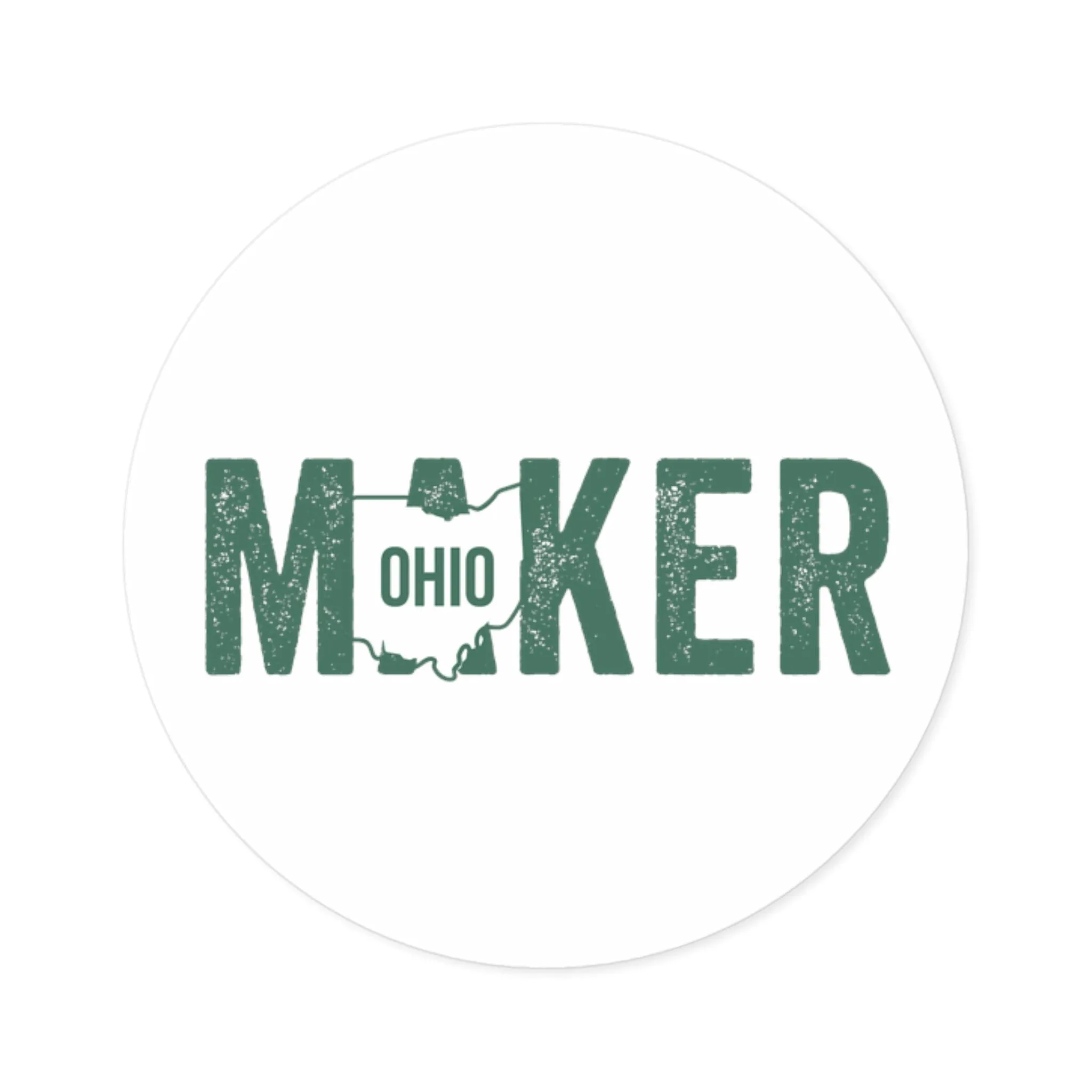 Ohio Maker Round Sticker