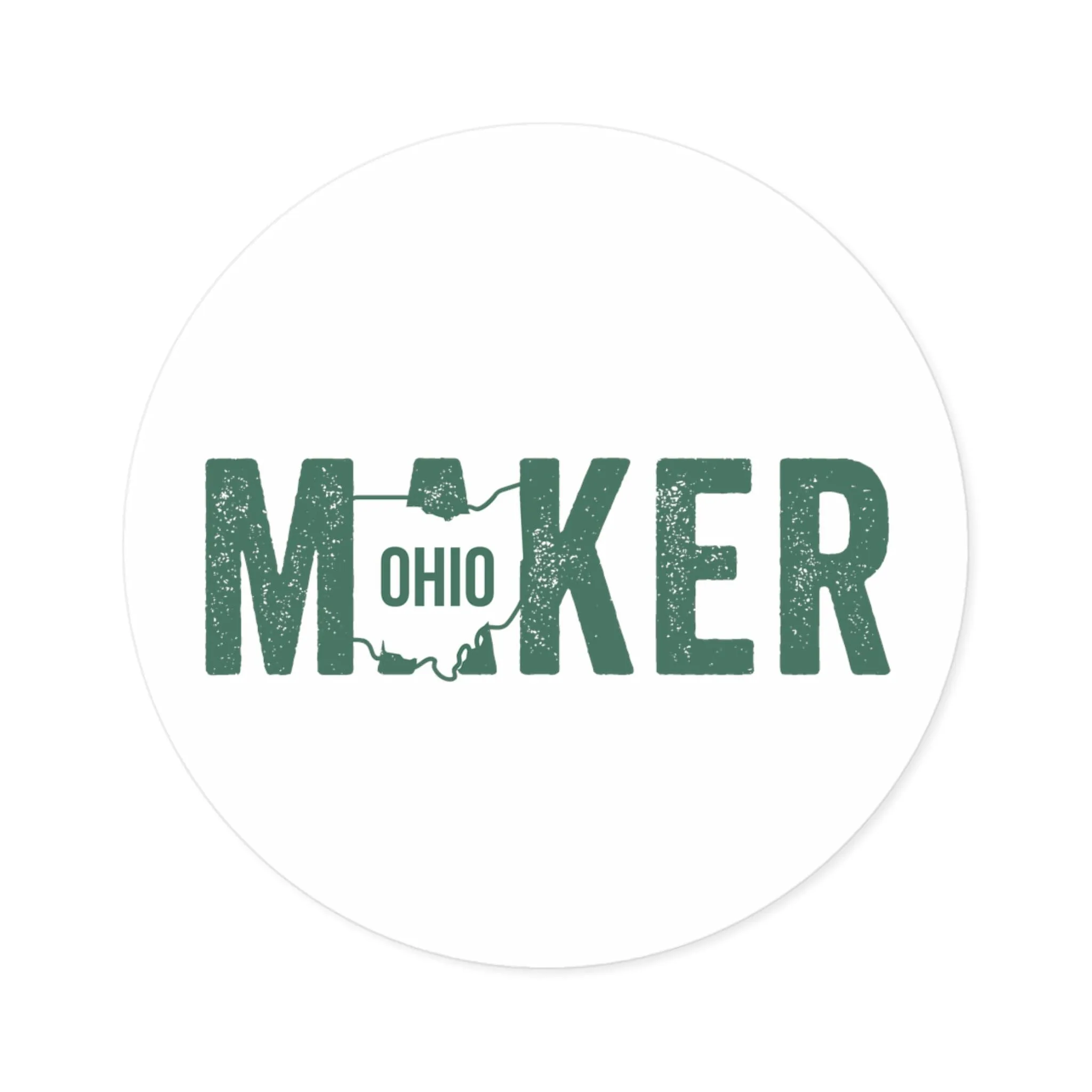 Ohio Maker Round Sticker