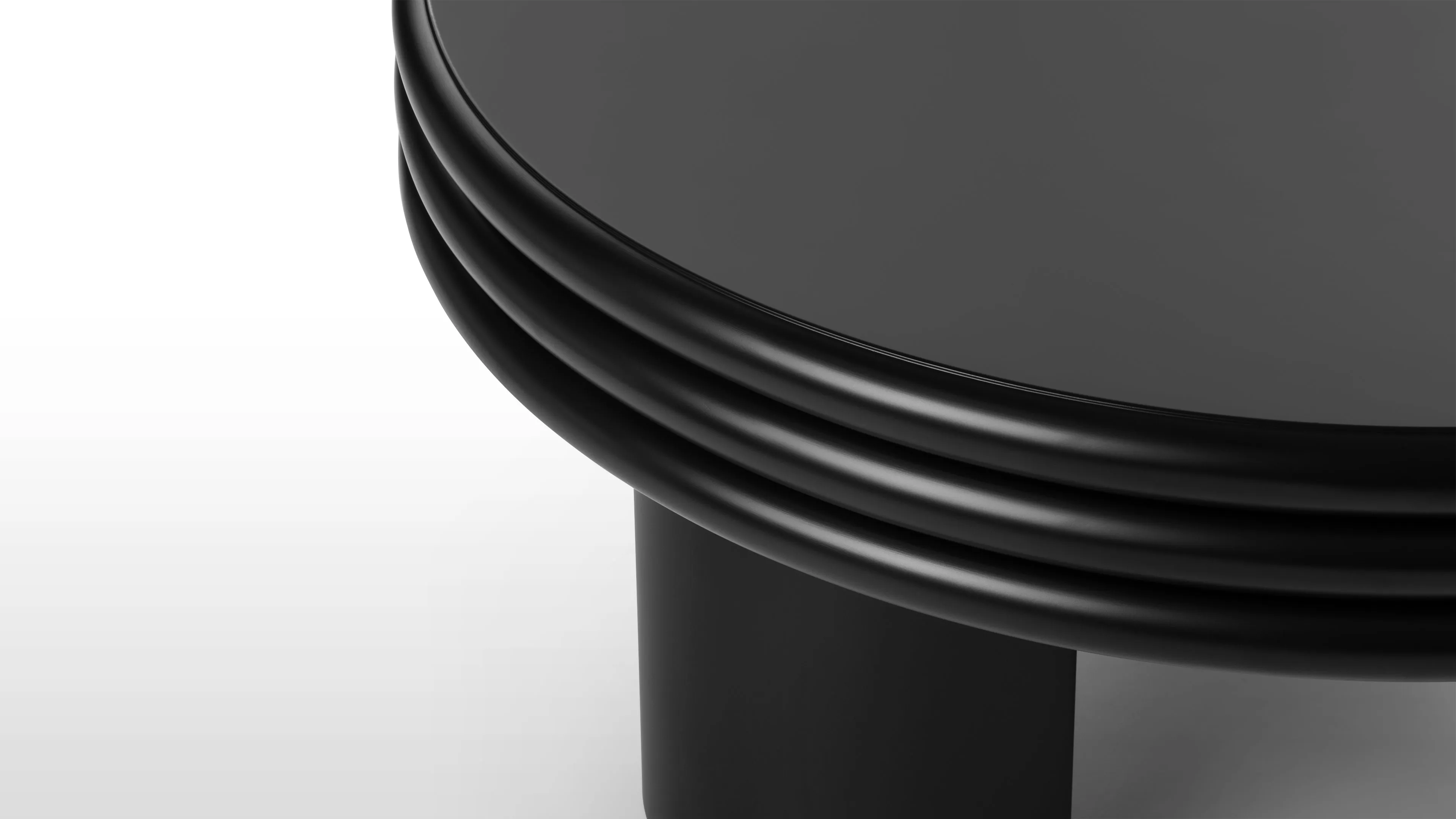 Pascal - Pascal Round Coffee Table, High, Black