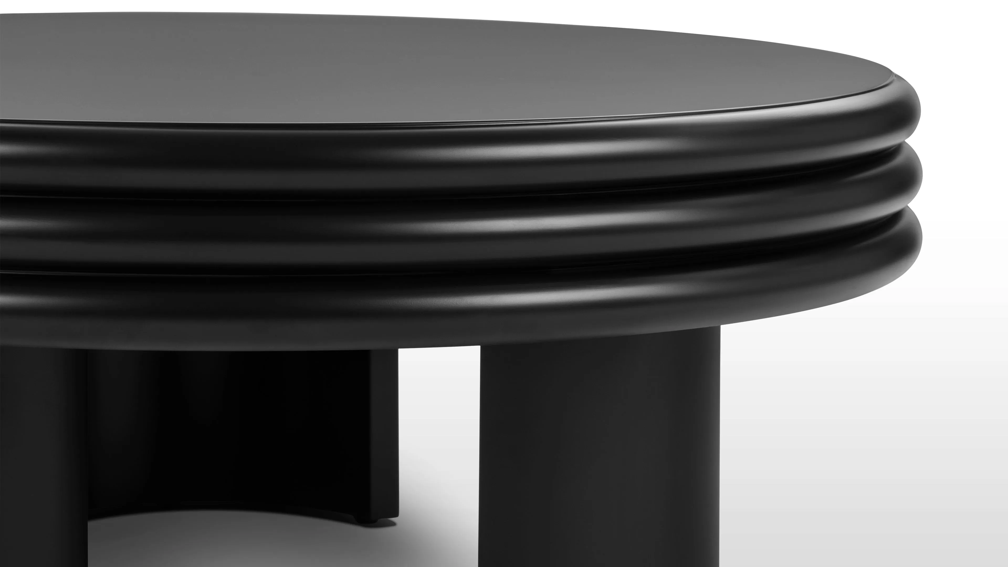 Pascal - Pascal Round Coffee Table, Low, Black