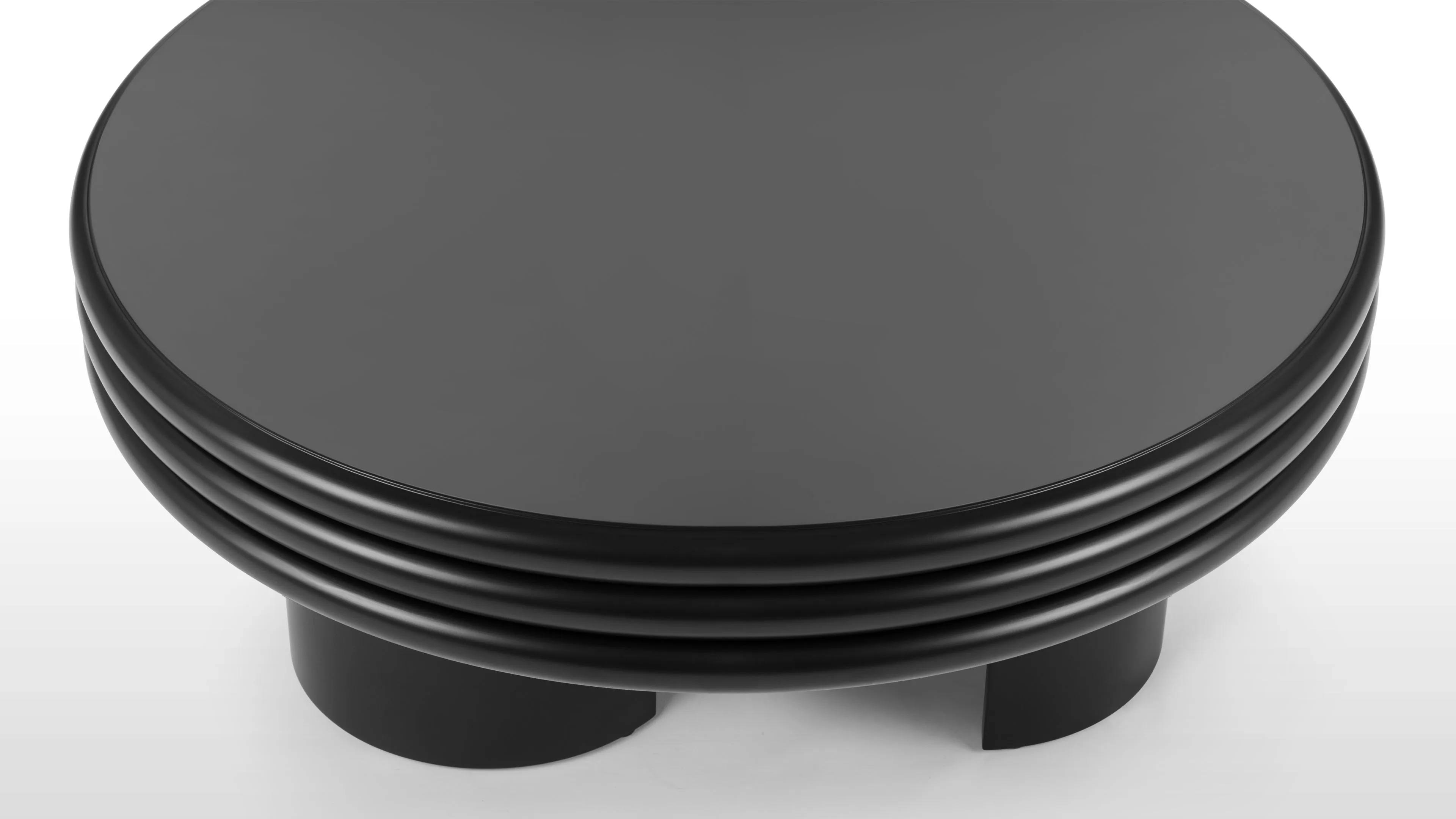 Pascal - Pascal Round Coffee Table, Low, Black