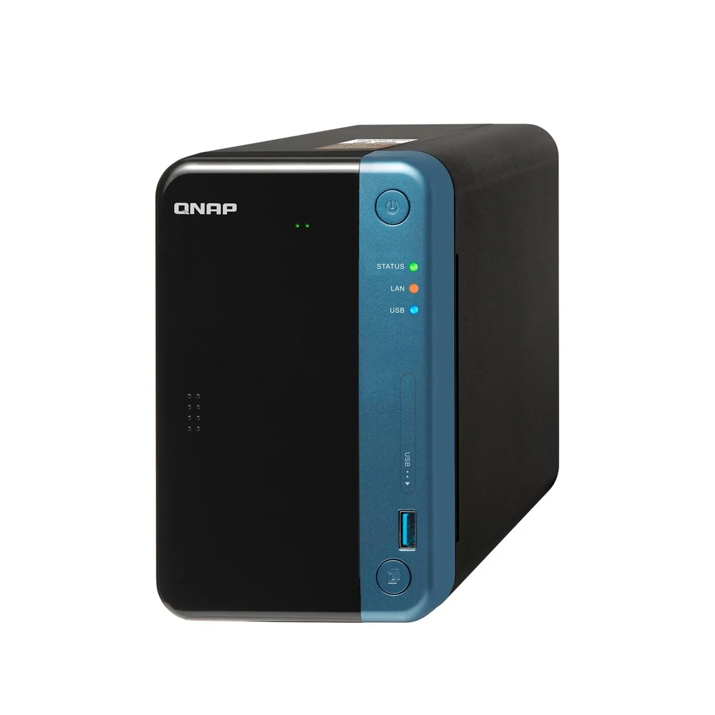 QNAP - 4-Bay External Network Storage (NAS) Hardware encryption E-mail Alert - Black/blue