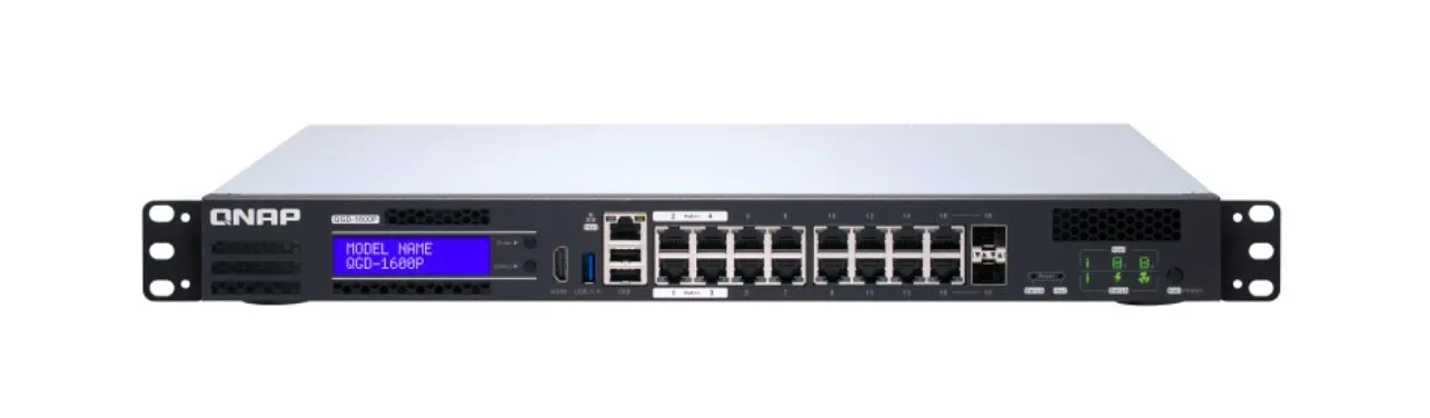 QNAP QGD-1600P-4G-US 4-port 60-watt and 12-port 30-watt Gigabit PoE Switch