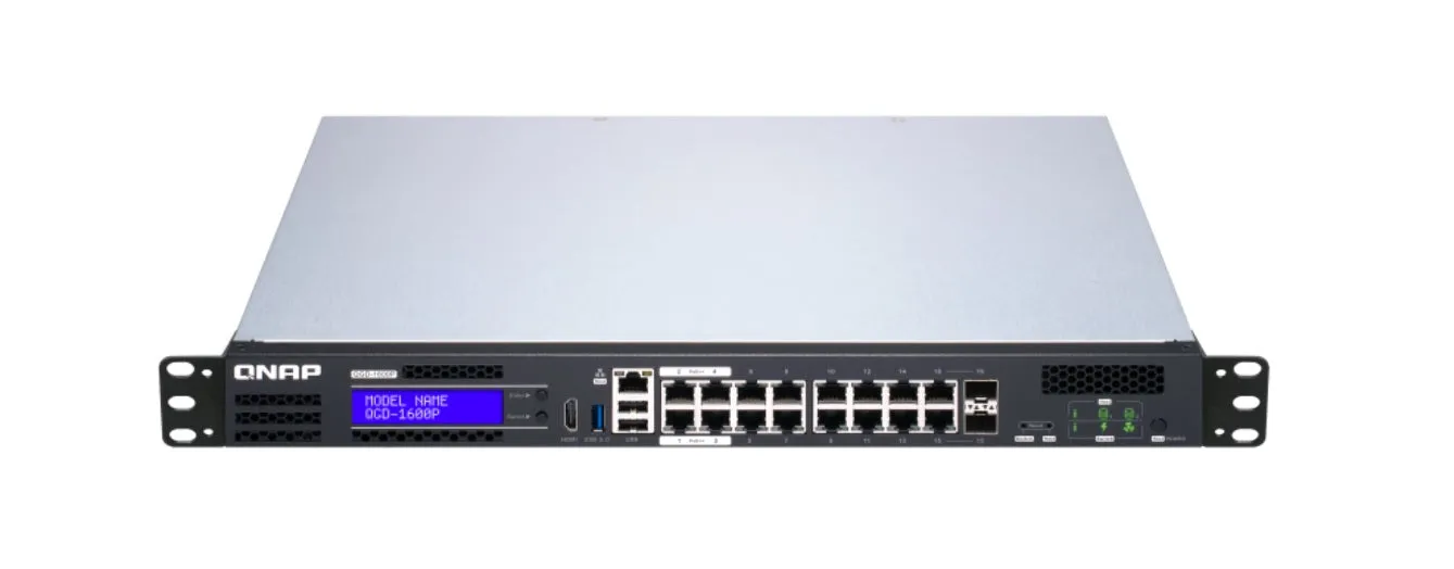 QNAP QGD-1600P-4G-US 4-port 60-watt and 12-port 30-watt Gigabit PoE Switch