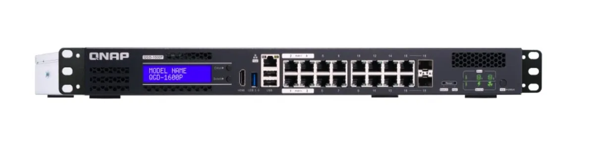 QNAP QGD-1600P-4G-US 4-port 60-watt and 12-port 30-watt Gigabit PoE Switch