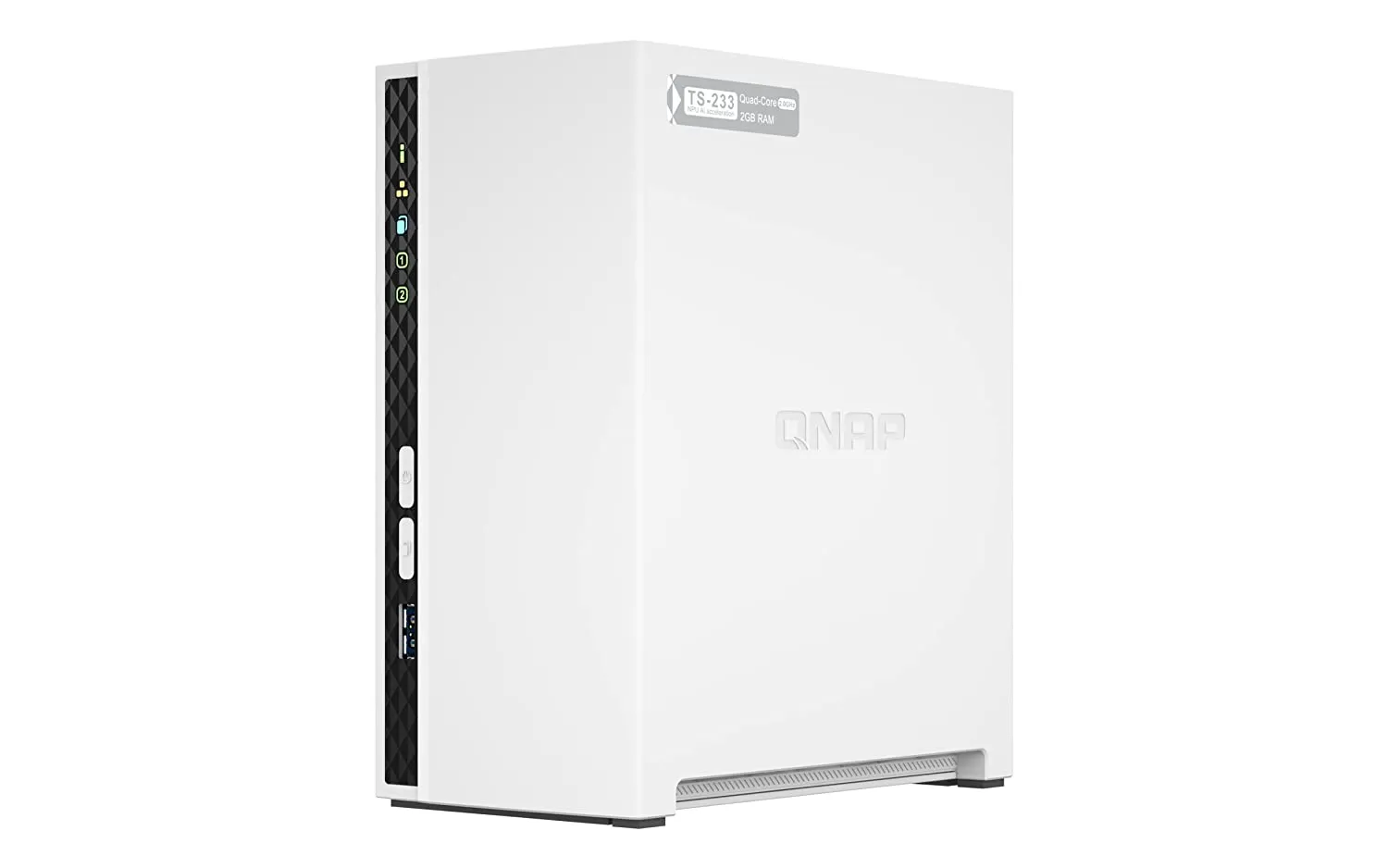 QNAP TS-233-US 2 Bay Affordable Desktop NAS with ARM Cortex-A55 Quad-core Processor and 2 GB DDR4 RAM (Diskless)