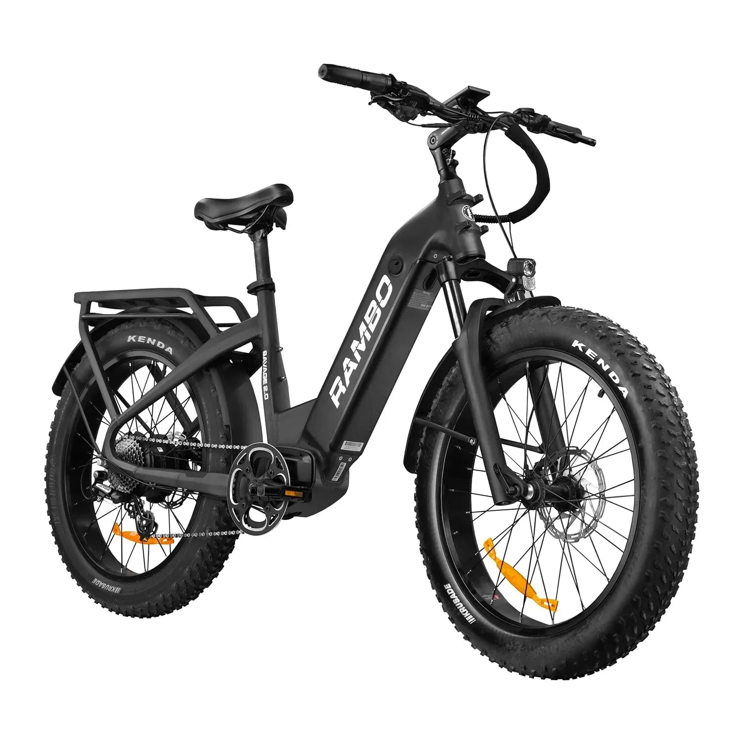 Rambo THE SAVAGE 2.0 Step-Thru Fat Tire Electric Bike - 48V 15Ah 750-1000w hub motor, powered by Bafang - Financing Available