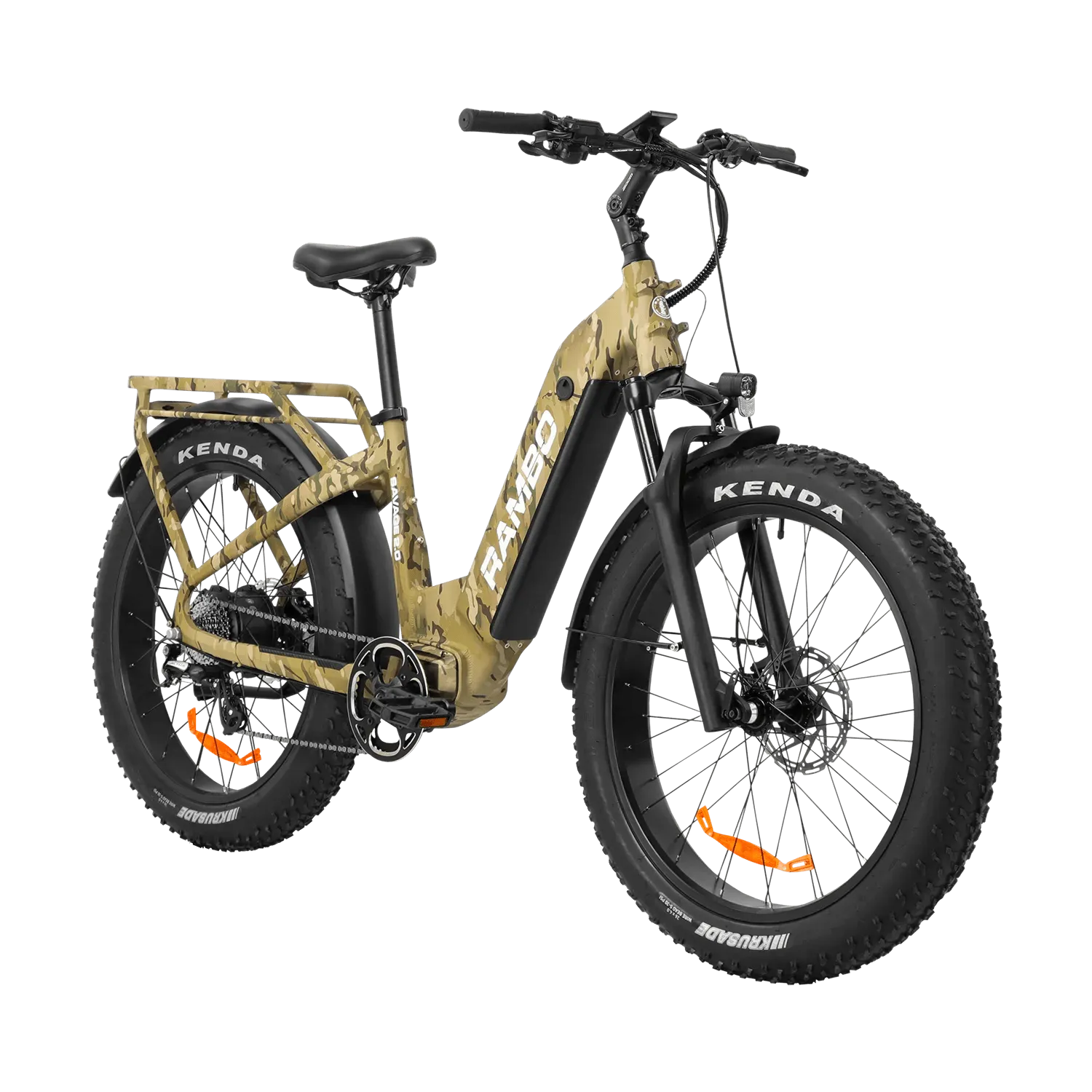 Rambo THE SAVAGE 2.0 Step-Thru Fat Tire Electric Bike - 48V 15Ah 750-1000w hub motor, powered by Bafang - Financing Available