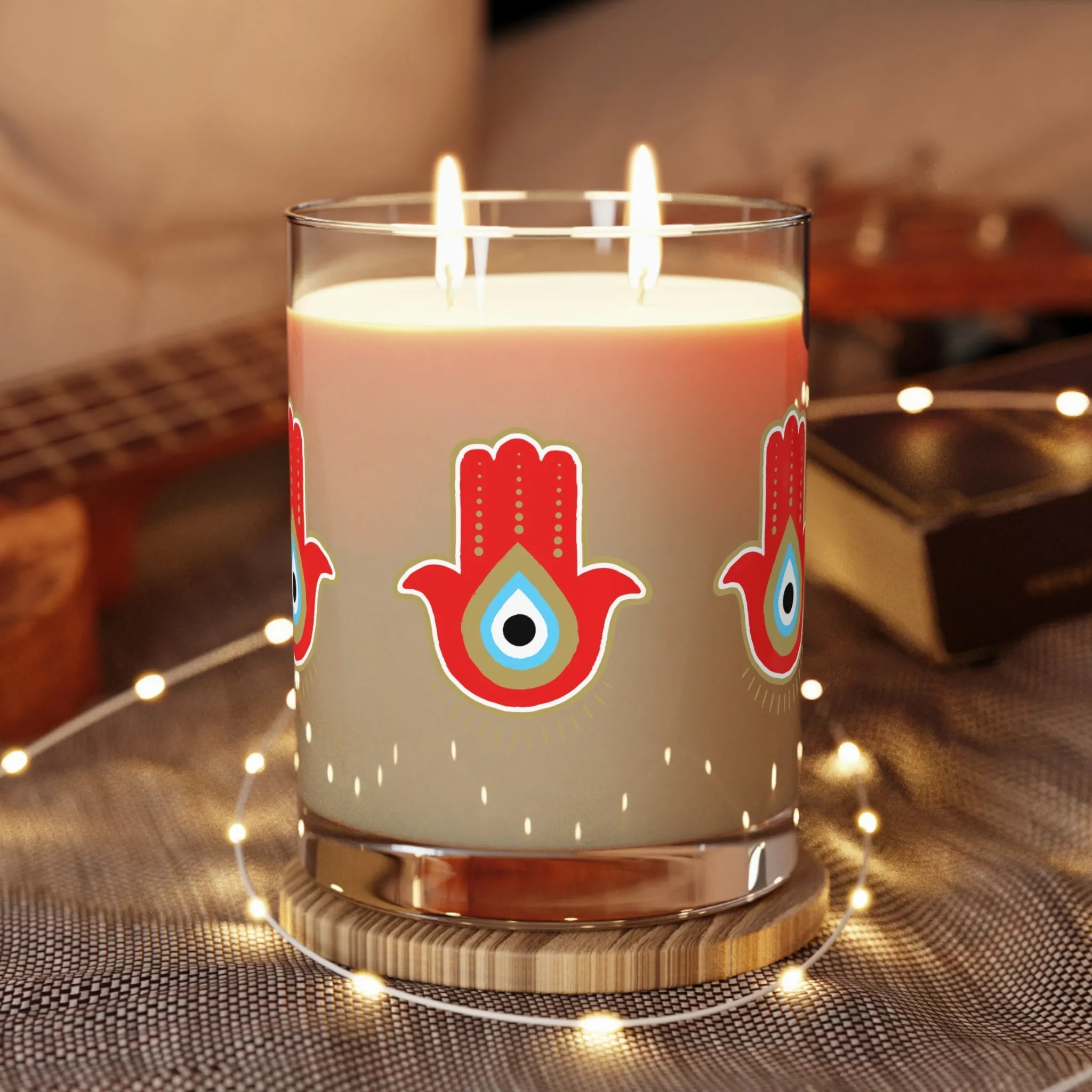 Red Hamsa Candle