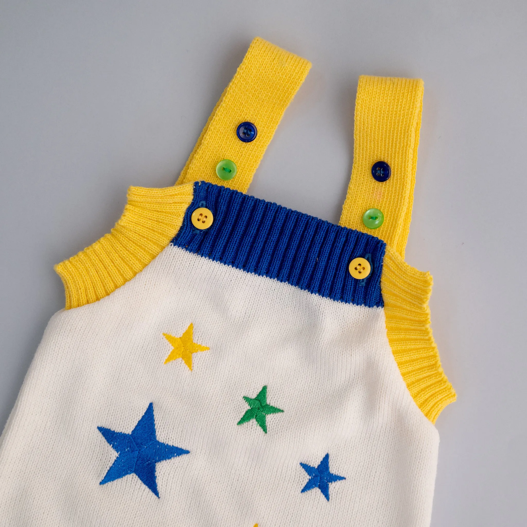 Romper Tricot Estrelas - Unissex, Bebê e Infantil