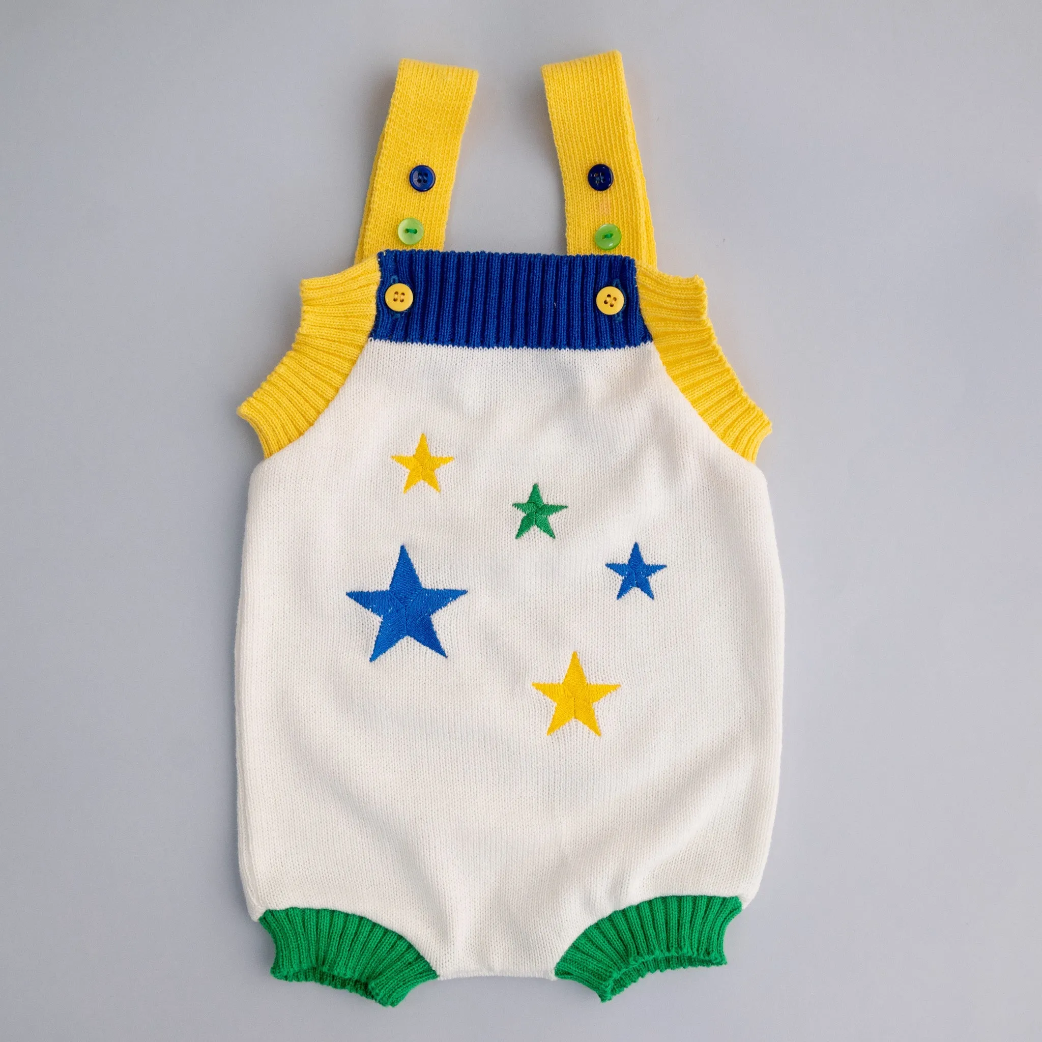 Romper Tricot Estrelas - Unissex, Bebê e Infantil