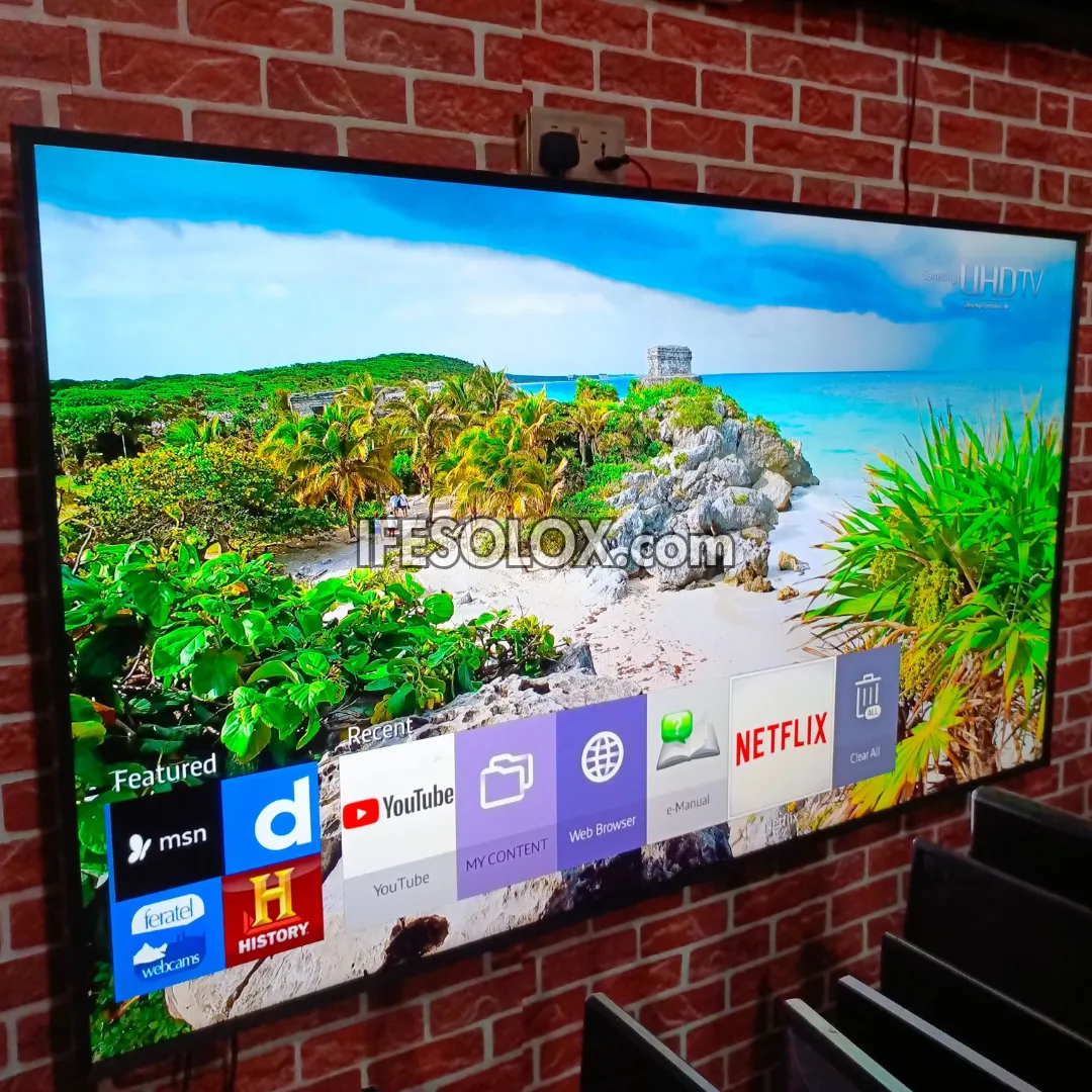 SAMSUNG 75 Inch UE75MU6100 Smart 4K UHD Active HDR LED TV (Bluetooth, WiFi, Screen Mirroring) - Foreign Used