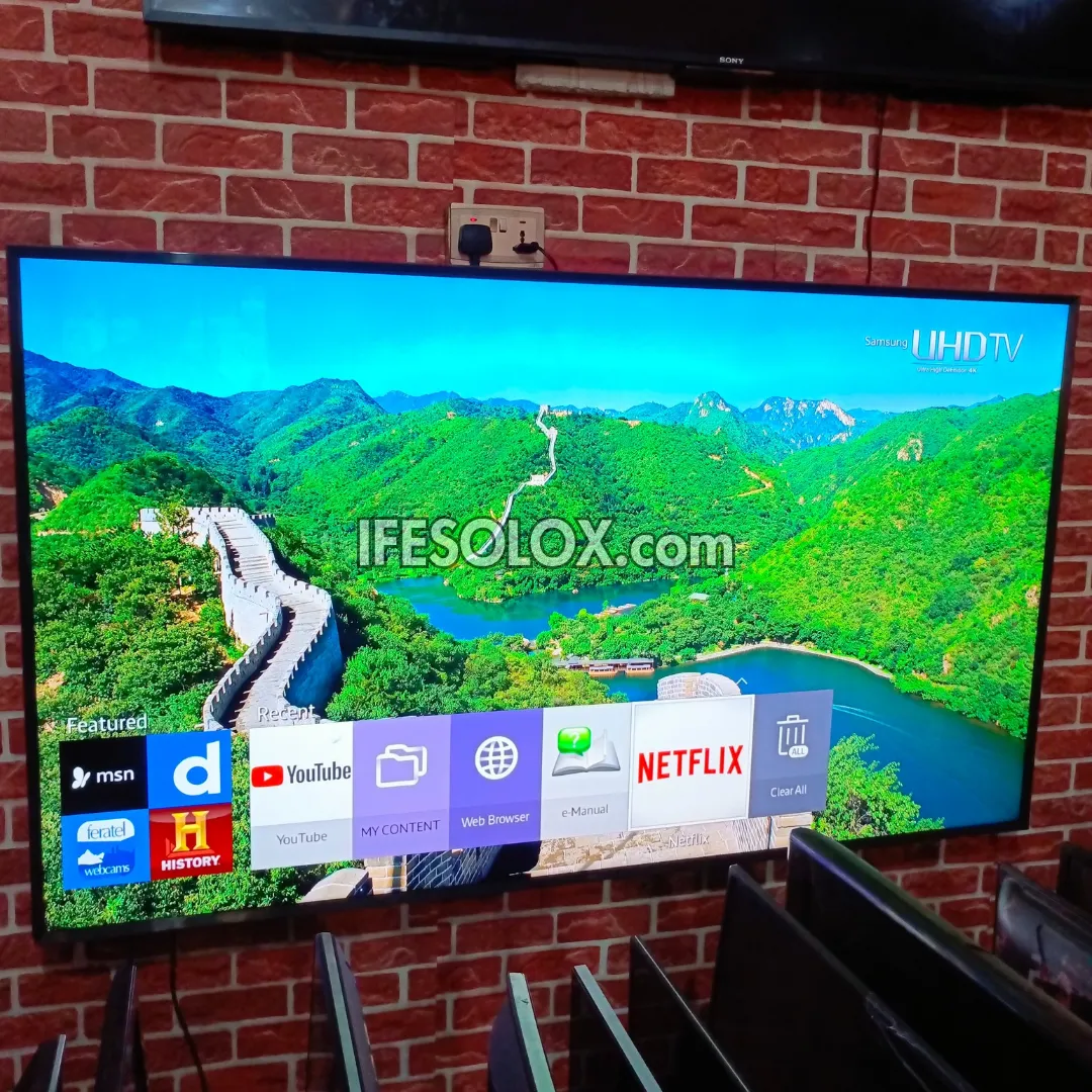 SAMSUNG 75 Inch UE75MU6100 Smart 4K UHD Active HDR LED TV (Bluetooth, WiFi, Screen Mirroring) - Foreign Used