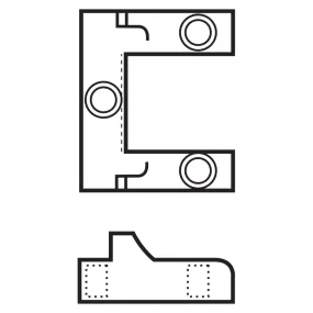 Sargent 653 BLACK Alternate Bottom Strike for Fire Rated (12) 2727, 3727, 8700, and 9700 Series Surface Vertical Rod Exit Devices, Black