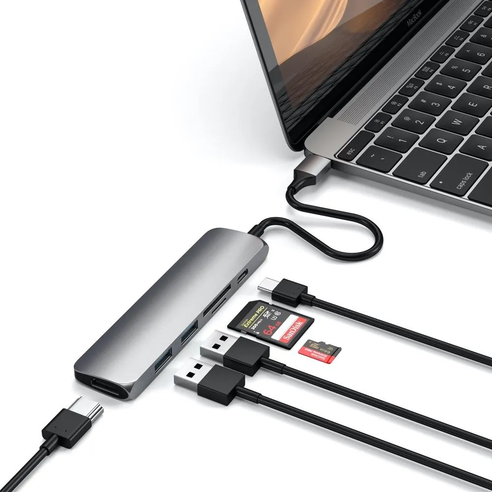 Satechi Slim USB-C MultiPort Adapter Version 2 - Silver